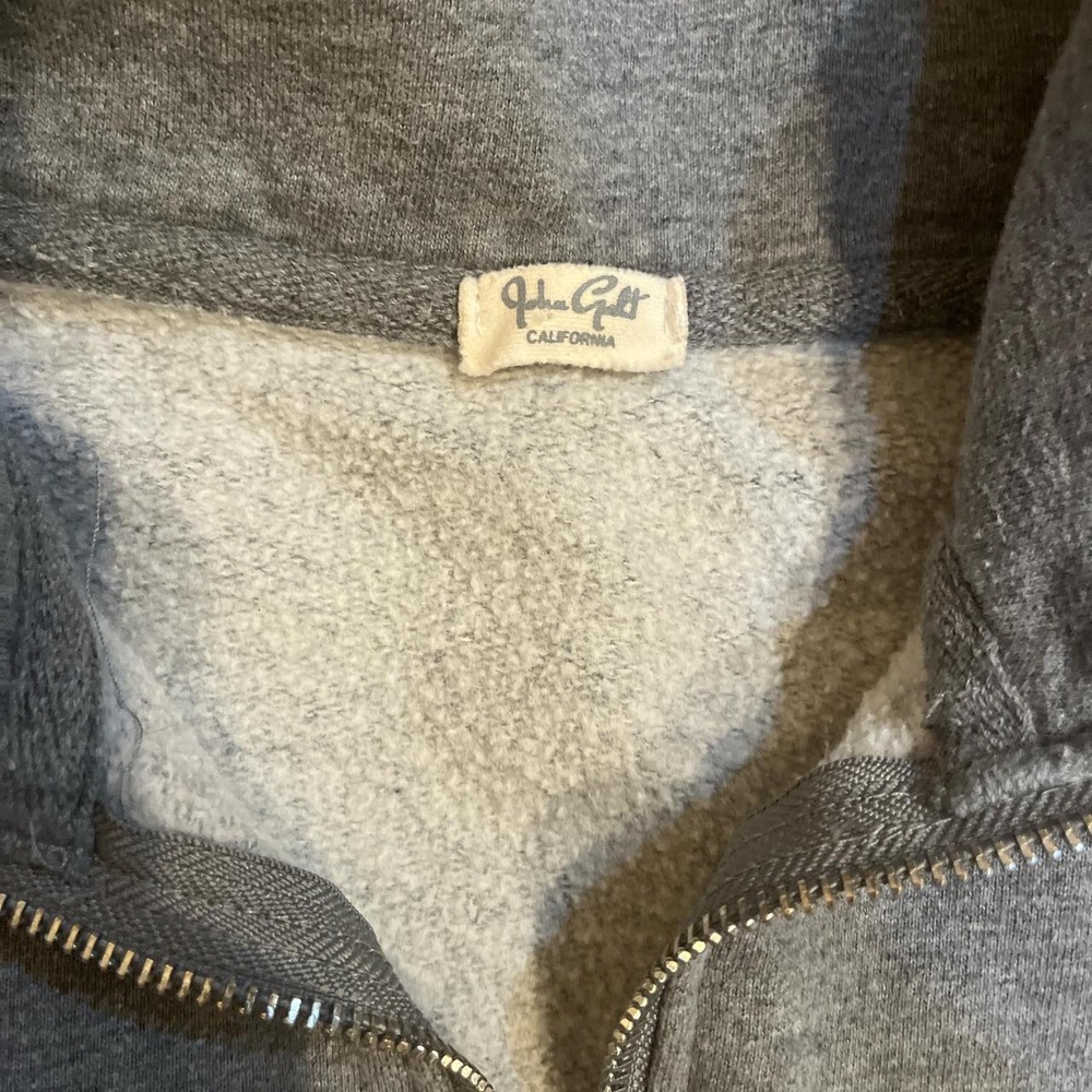 Quarter zip cotton John Galt breathable cropped comfort streetwear y2k - Picture 2 of 5